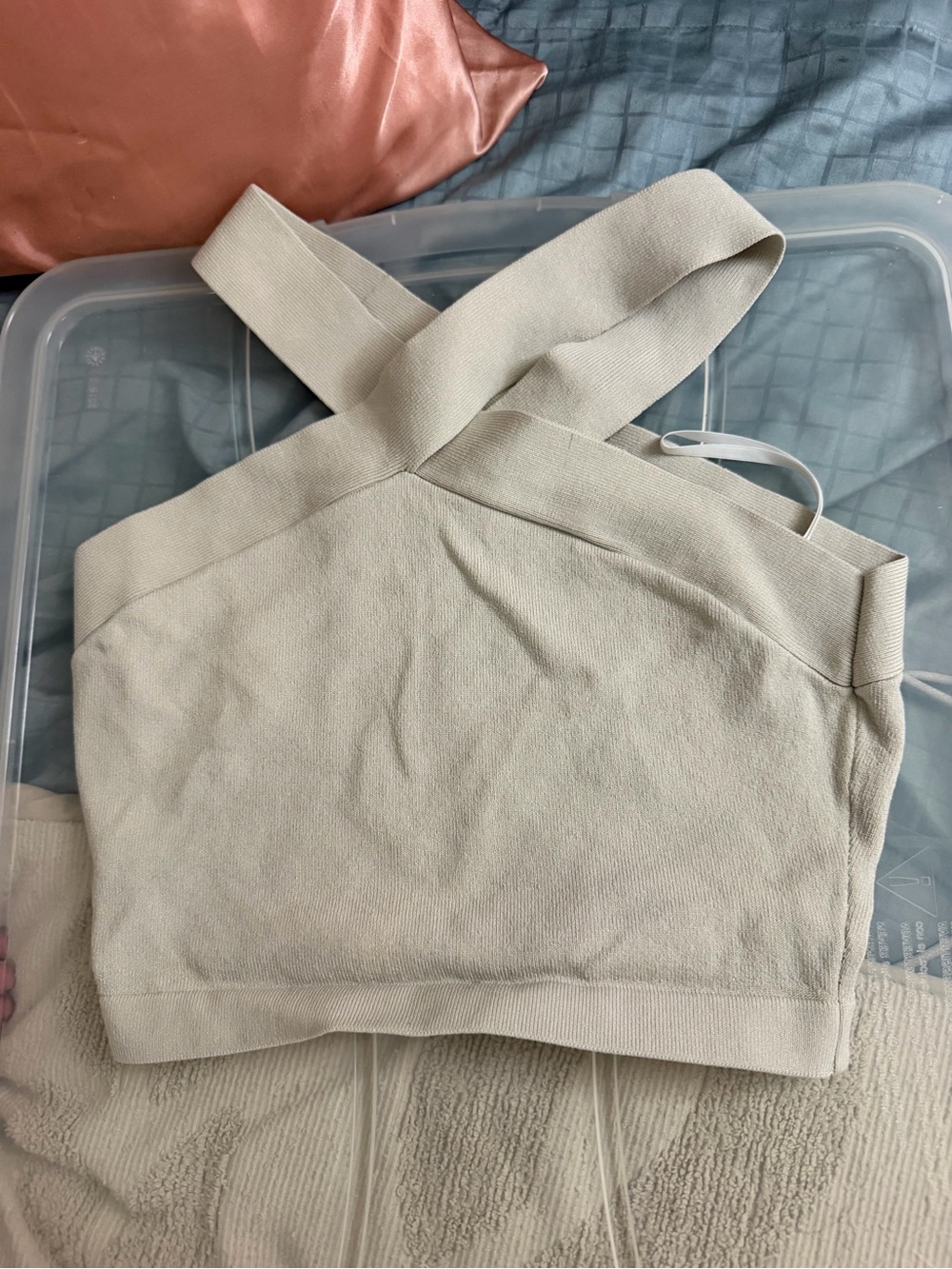 Aritzia Babaton Cream Halter Top